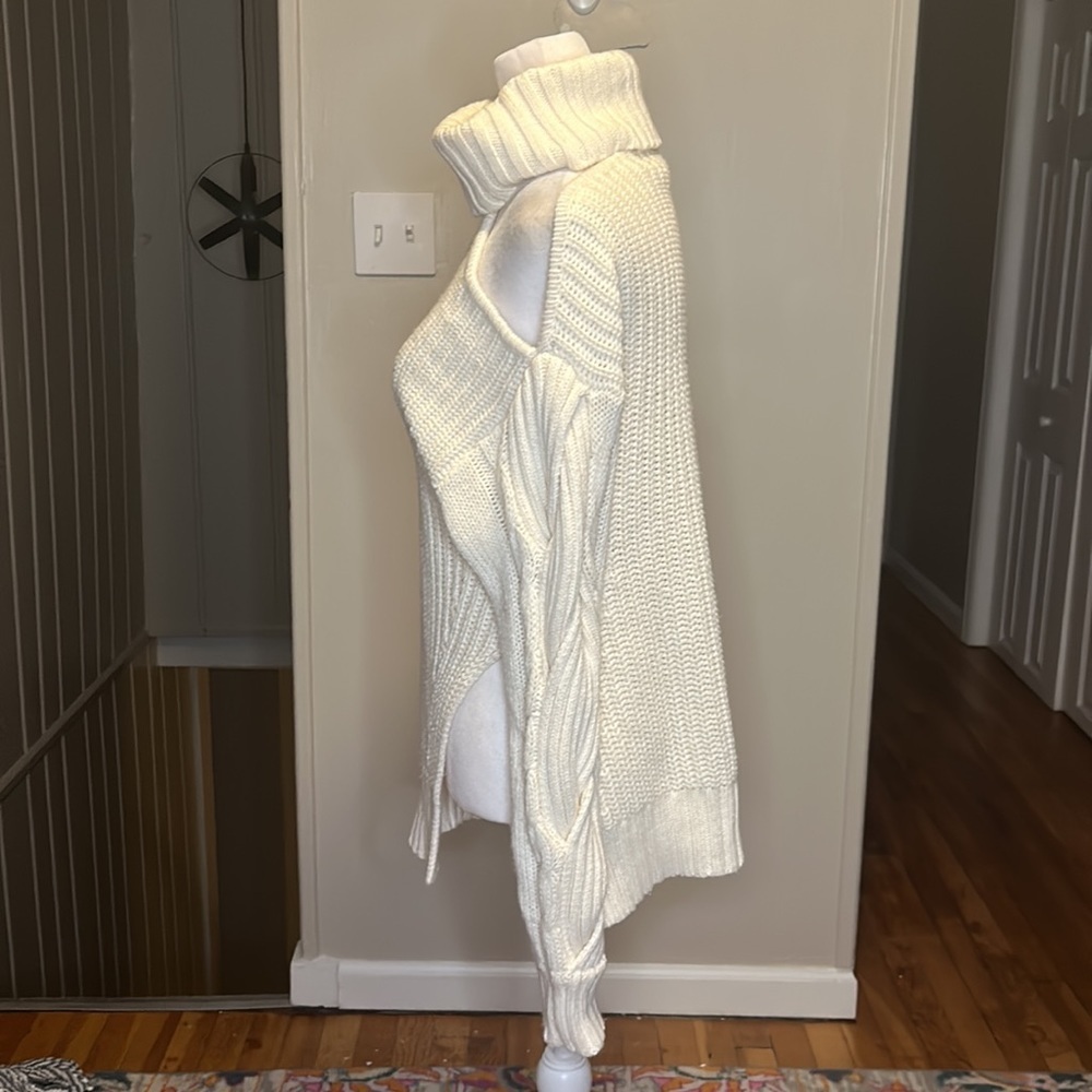 Jonathan Simkhai Aubrey Traveling Cable Knit Sweater One Shoulder Size Small - Picture 7 of 13